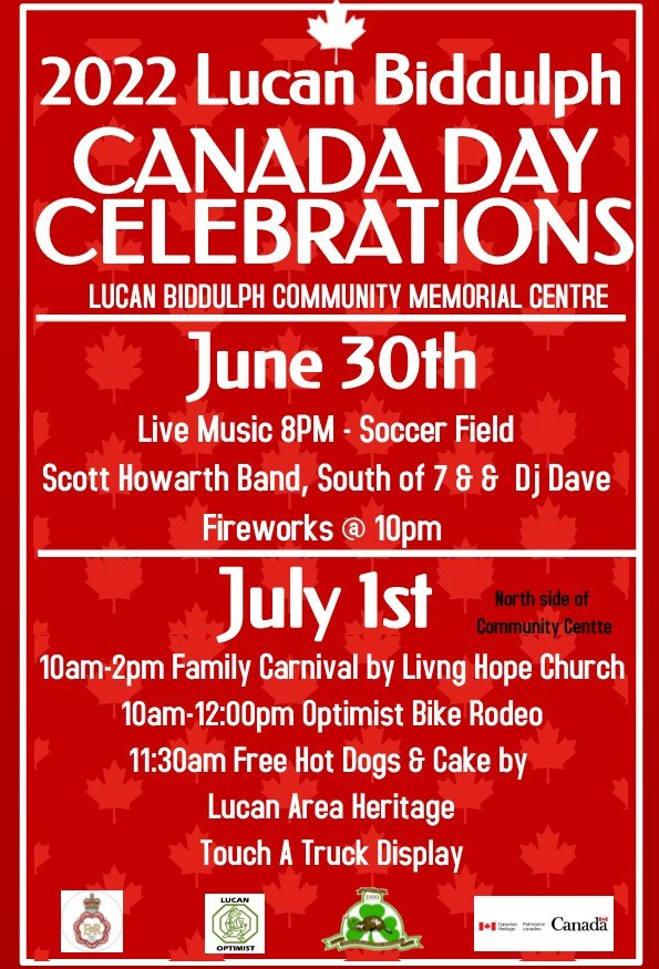 2022 Lucan Biddulph Canada Day Celebrations Visit Middlesex